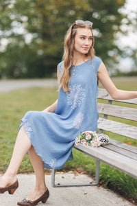 Starburst Printed Layered Dress
