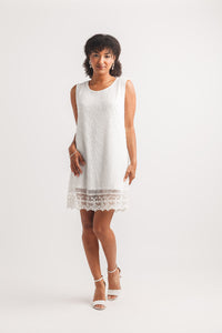 Mesh Dress With Lace Trim