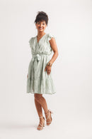 Floral Burnout Dress With Tie Bolt