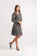 Floral Stretch Paneled Dress