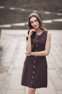 Knit Button Front Dress