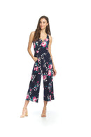 Floral Stretch Jumpsuit With Pockets