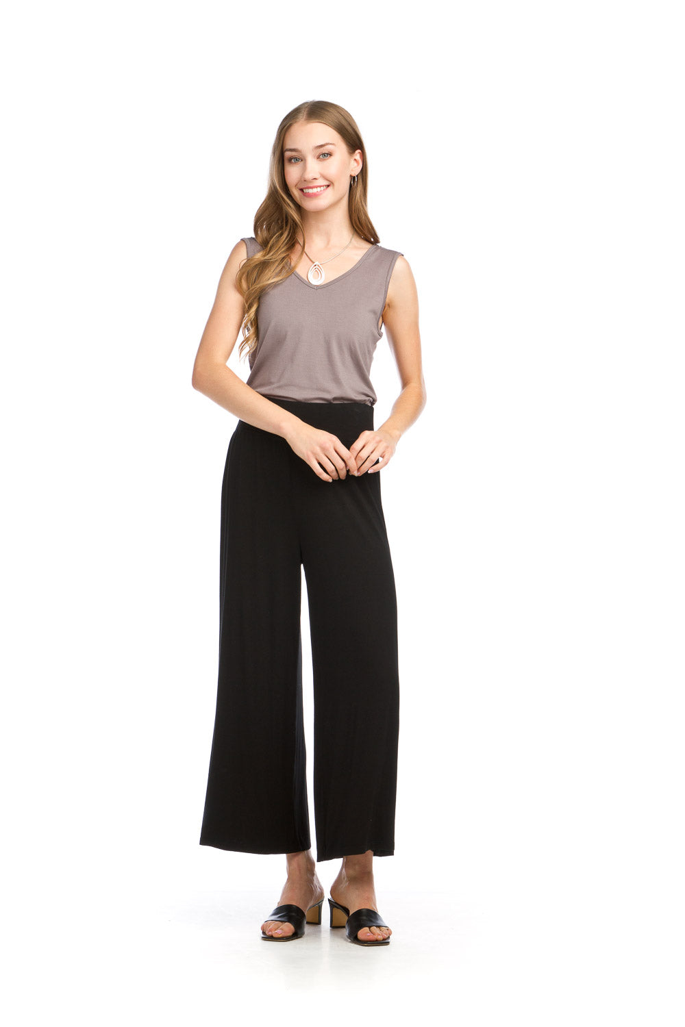 Stretch Bamboo Wide Leg Pants