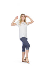 Load image into Gallery viewer, PP-2033- CROPPED DENIM LOOK CAPRIS
