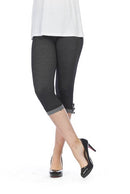 3 Button Short Denim Look Pant