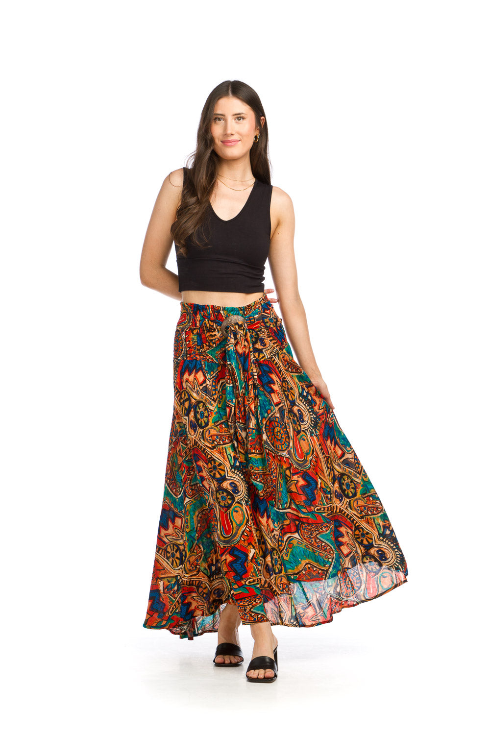 Abstract Print Skirt