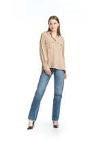 Load image into Gallery viewer, PT-11048 - Collared Button Front Blouse with Pockets
