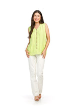 Load image into Gallery viewer, PT-12014 - SLEEVELESS LAYERED BUTTON FRONT BLOUSE
