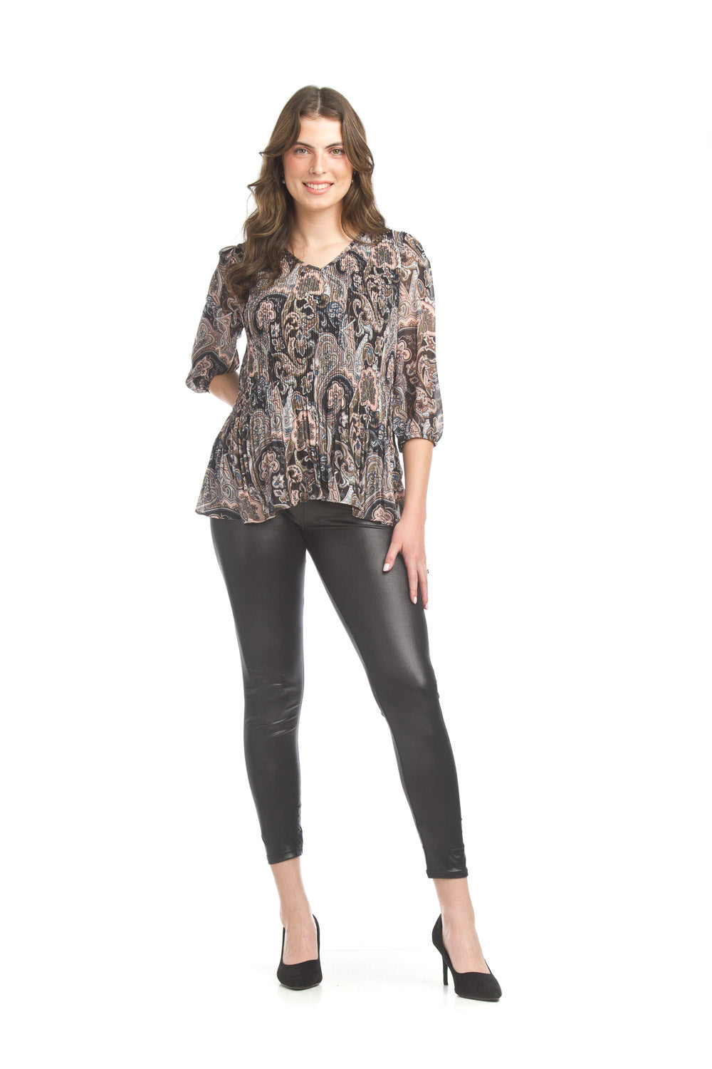 Paisley Pleated Blouse