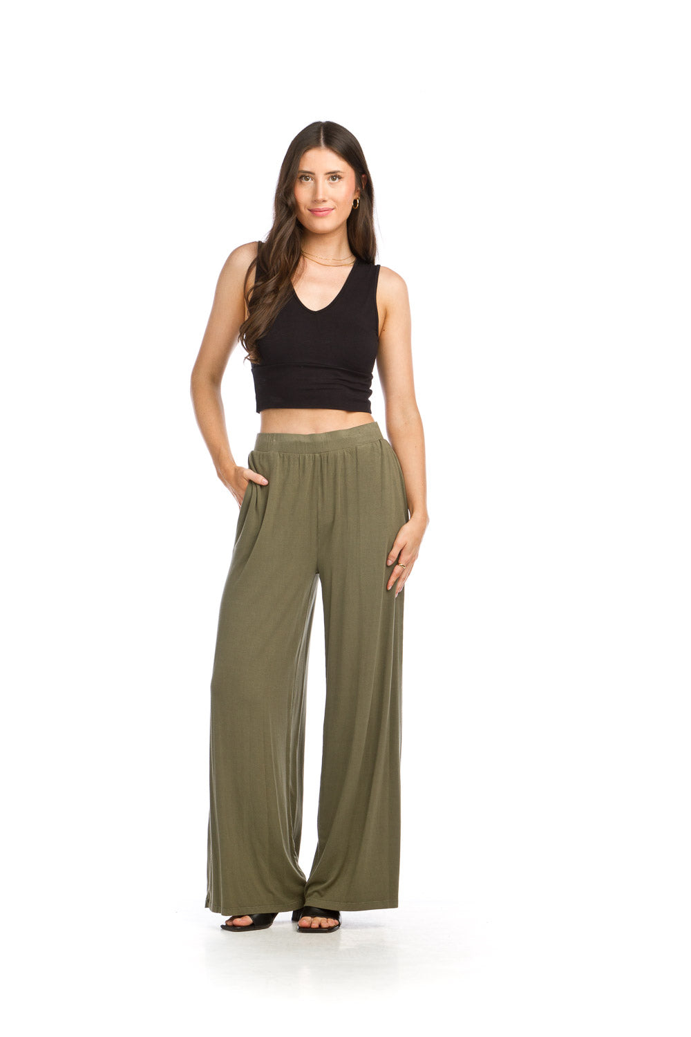 Stretch Bamboo Wide Leg PANTS