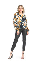 Load image into Gallery viewer, PT-15008  Abstract Button Front Blouse

