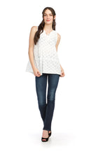 Load image into Gallery viewer, PT-16039 - STRETCH TIERED EYELET SLEEVELESS TOP
