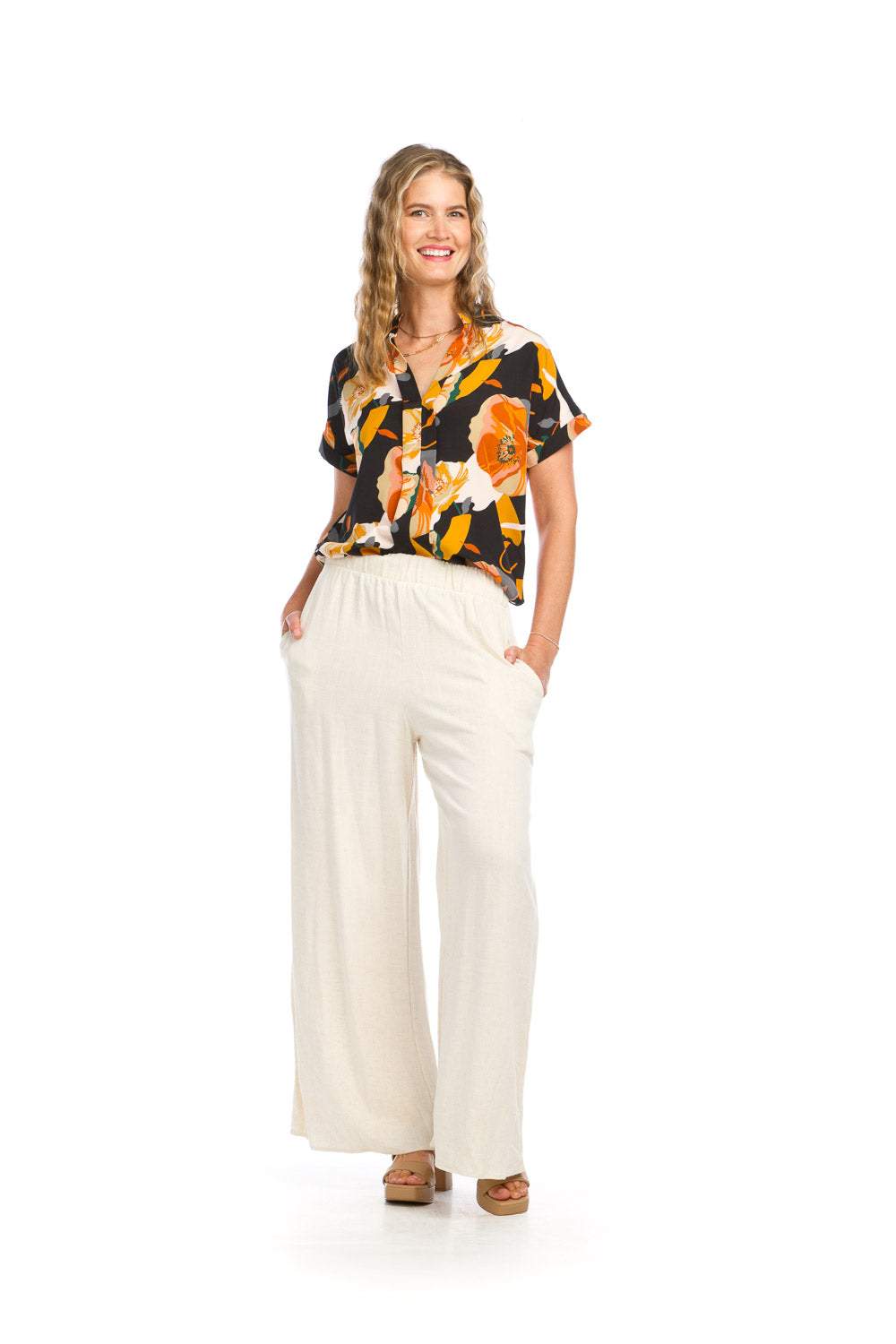 Linen Wide Leg Pants