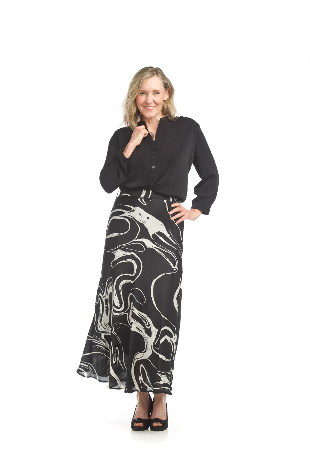 High Low Shirt With Tb Sleeves