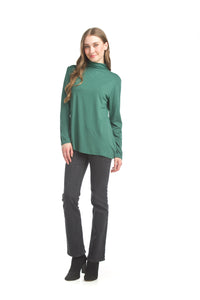 Bamboo Knit Mock Neck Aline Top