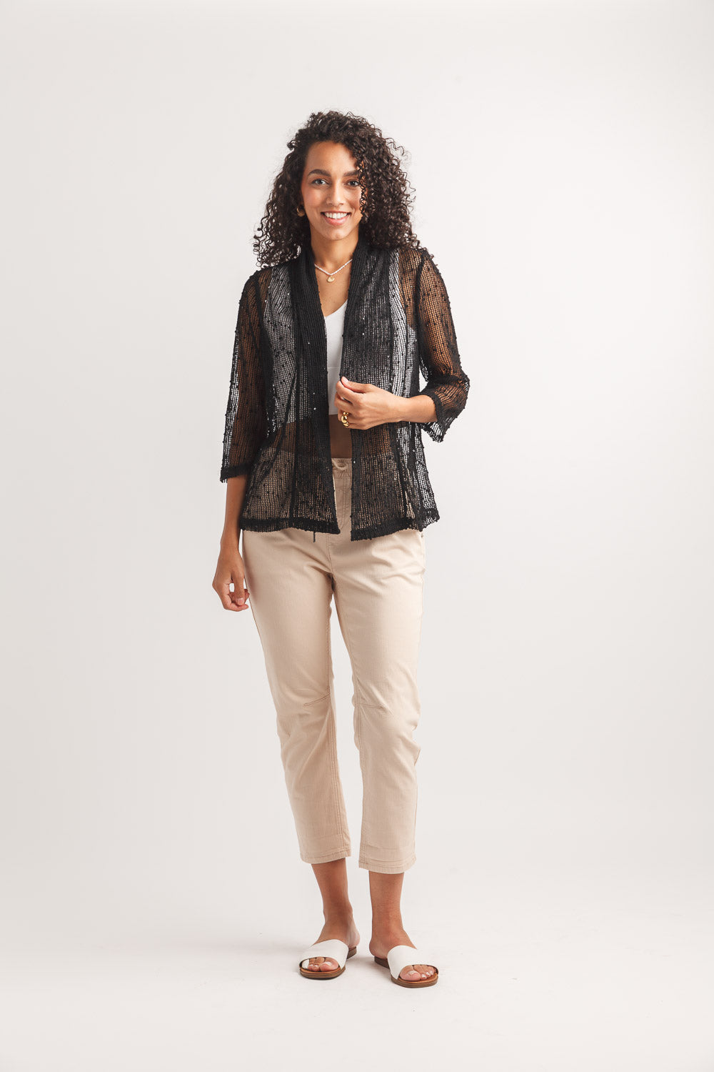 Mesh Coverup Sequin Details