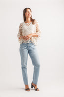 Cropped Lace Pullover Crochet