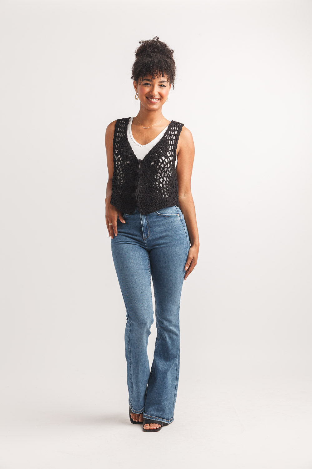 Soutache Vest Button Front