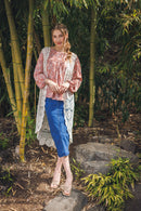 Crochet High Low Open Vest