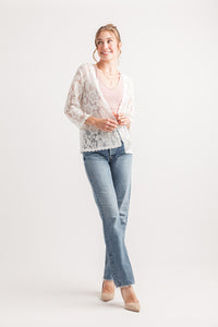 Lace Cover-up With Trim Detail