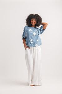 Wide Leg Pant with Elastic Waist
