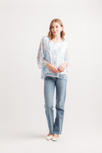 Mesh Floral Stretch Top
