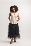 Wrap Style Vest  With Side Ties