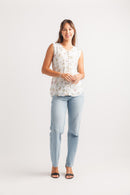 Floral Sleeveless Layered B.F. Blouse