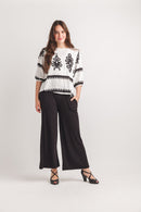 Ikat Look Printed Top