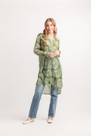 Mandala Printed Tunic With Tab Sleeves