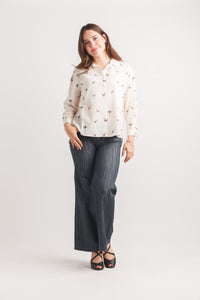 Giraffe Printed Collared B.F. Shirt