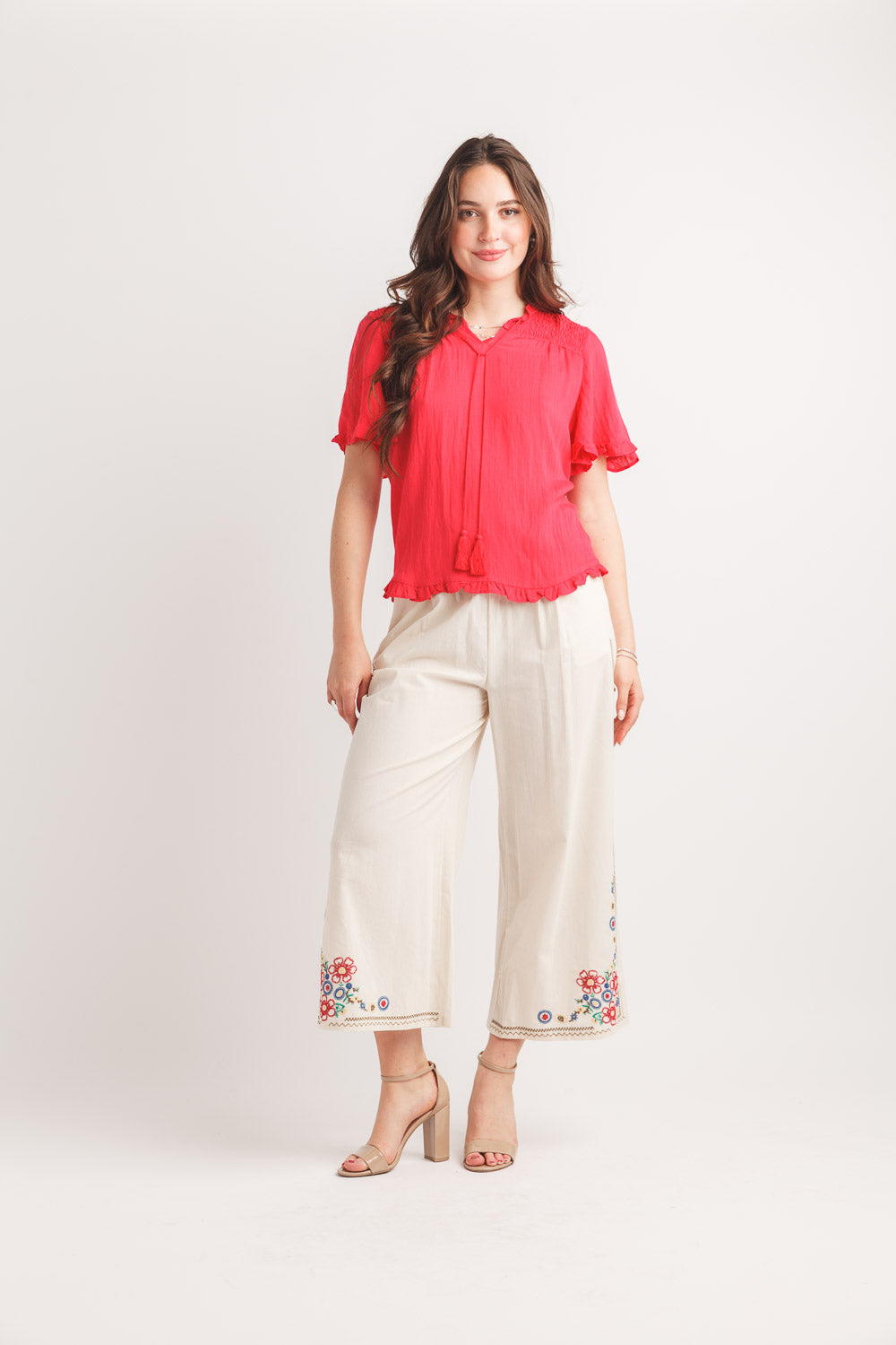 Short Sleeve Ruffle Top