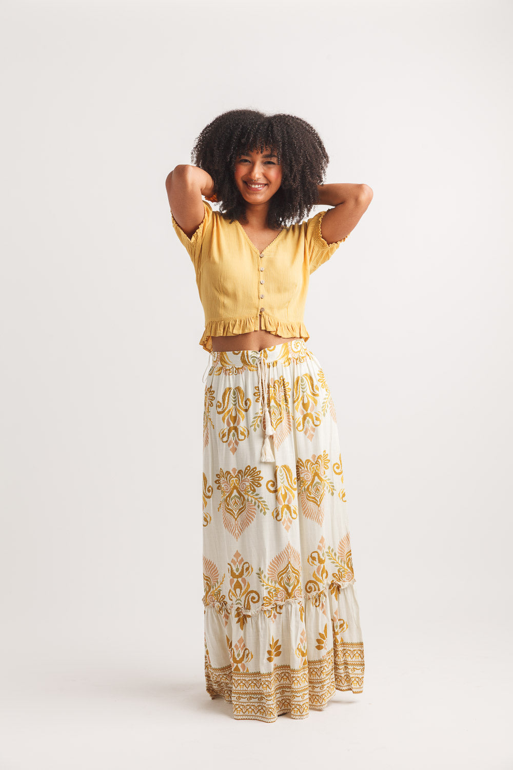 Boho Printed Maxi Skirt