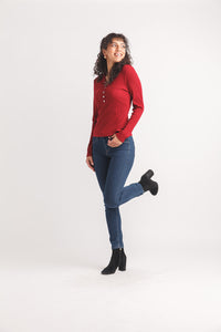 Essential Knit Henley Top