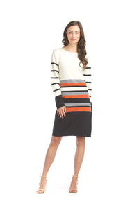 Multi Stripe Knit Sweater Dress