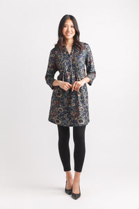 Pintuck Floral Tunic