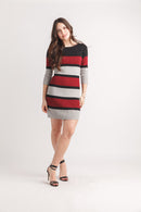 Striped Knit Bodycon Dress