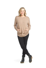 Load image into Gallery viewer, ST-06249 -Cobalt- Sweater Tunic with Rounded Hem and Pockets
