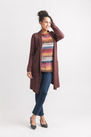 Ribbed Pointelle Cardigan with Pockets