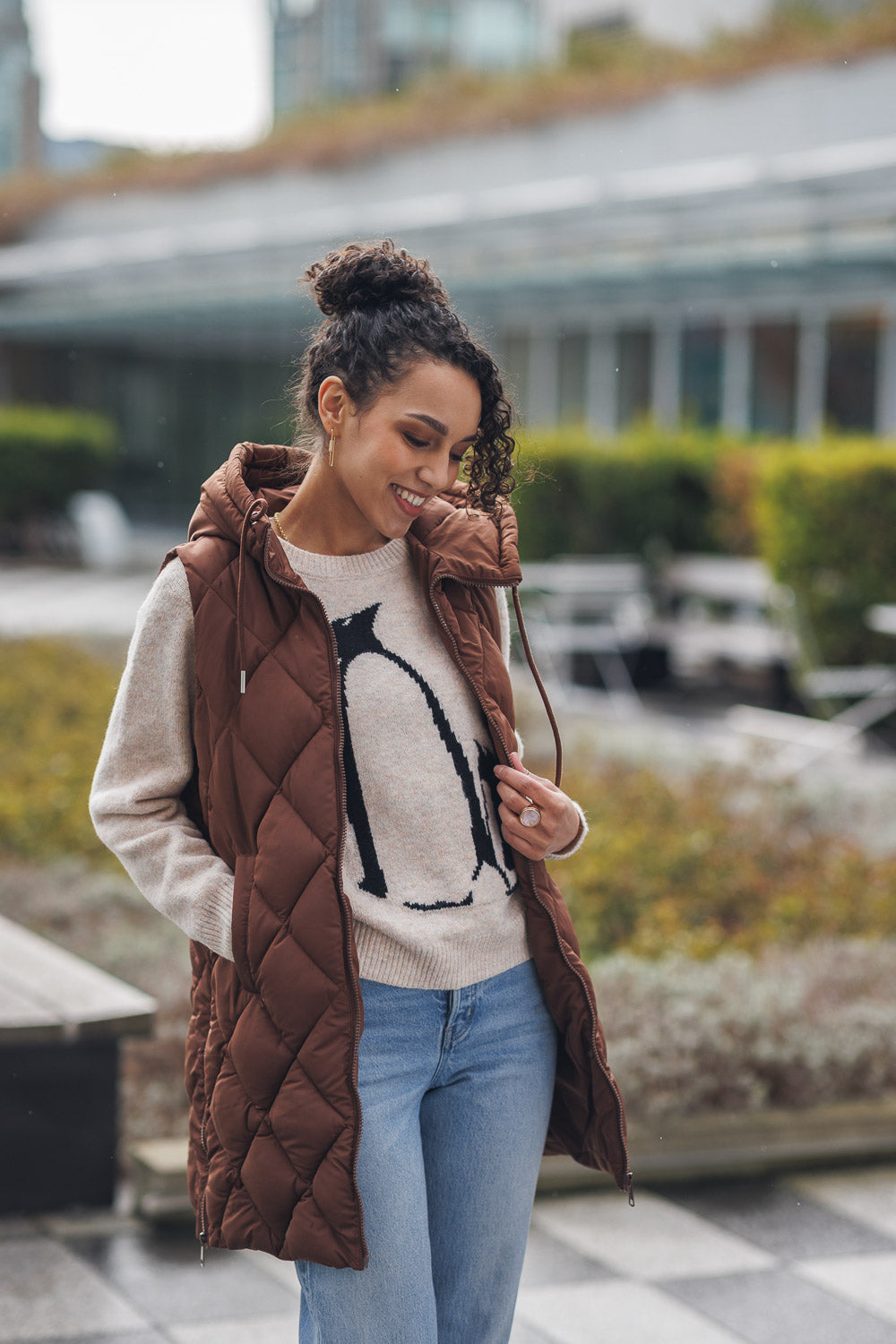 Knit Penguin Intarsia Sweater