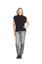 Load image into Gallery viewer, ST-15244 - Black - Shaker Knit Hooded Vest
