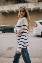 Load image into Gallery viewer, ST-15276 - Knit Striped Sweater with Button Detail

