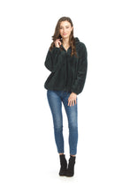 Load image into Gallery viewer, ST-15279- D.Green -Faux Fur Half Zip Sweater

