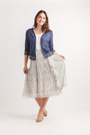 Ditsy Pleated Skirt