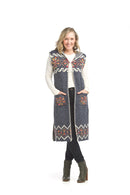 Fairisle Long Blanket Stich Vest