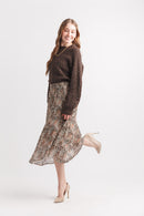 Mock Sleeve Cable Knit Sweater