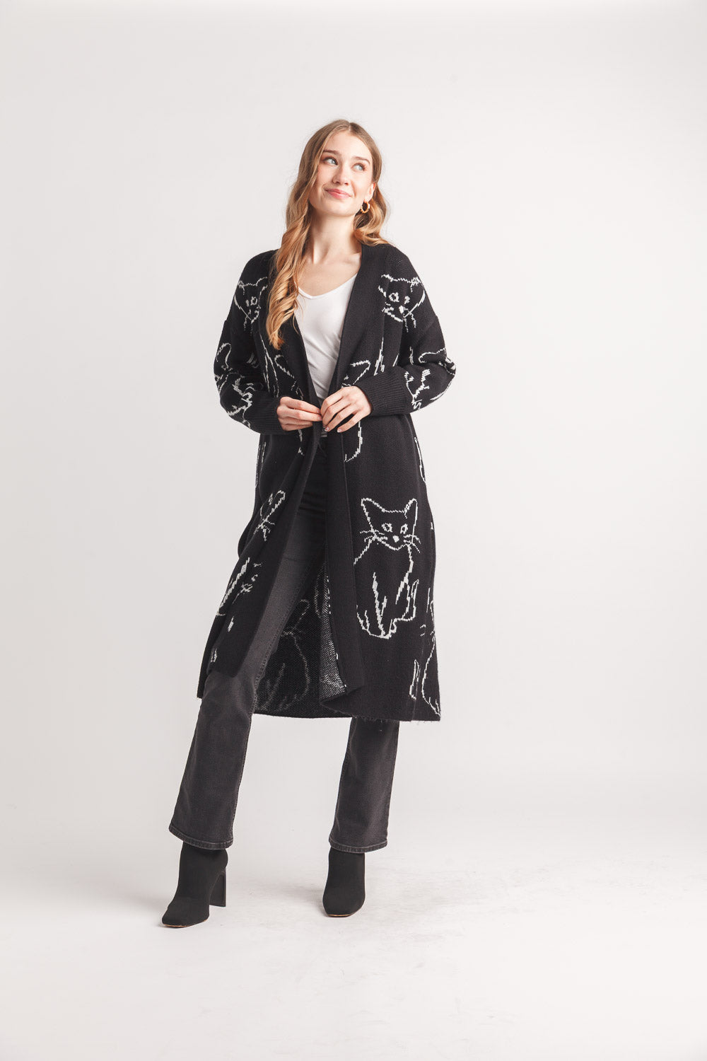 Cat Knit Coatagin