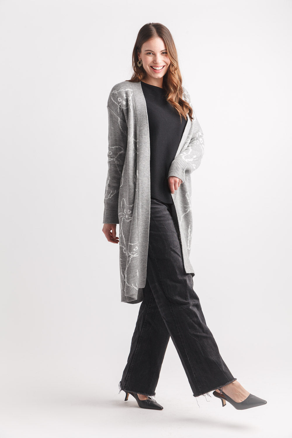 Cat Knit Coatagin