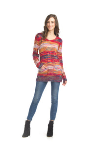 Space Dye Knit Tunic with pockets