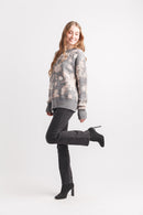 Florisa Intarsia Ribbed Neck And Hem Sweater